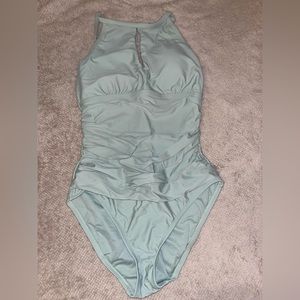 High Neck Over-The-Shoulder  Swimsuit